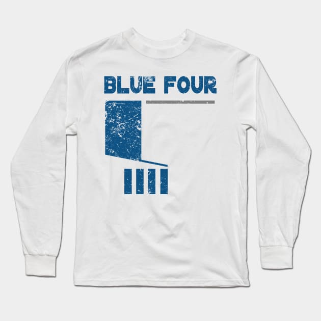 Blue 4 Long Sleeve T-Shirt by SimonBreeze